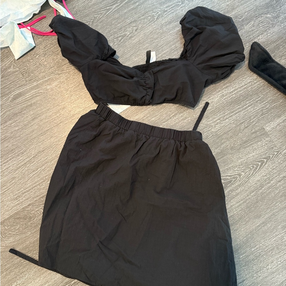 H&M Black Asymmetrical Dress
